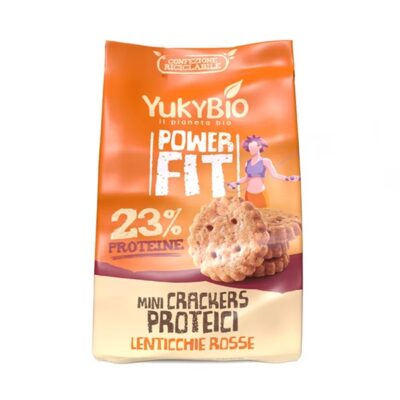 Mini Crackers Proteici Bio di Lenticchie Rosse 150g – Power Fit Yuky Bio